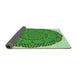 Thickness of Patterned Jade Green Rug, pat3711grn