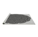 Sideview of Machine Washable Transitional Silver Gray Rug, wshpat3711gry