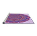 Sideview of Machine Washable Transitional Bright Lilac Purple Rug, wshpat3711pur