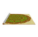 Sideview of Machine Washable Transitional Bold Yellow Rug, wshpat3711yw