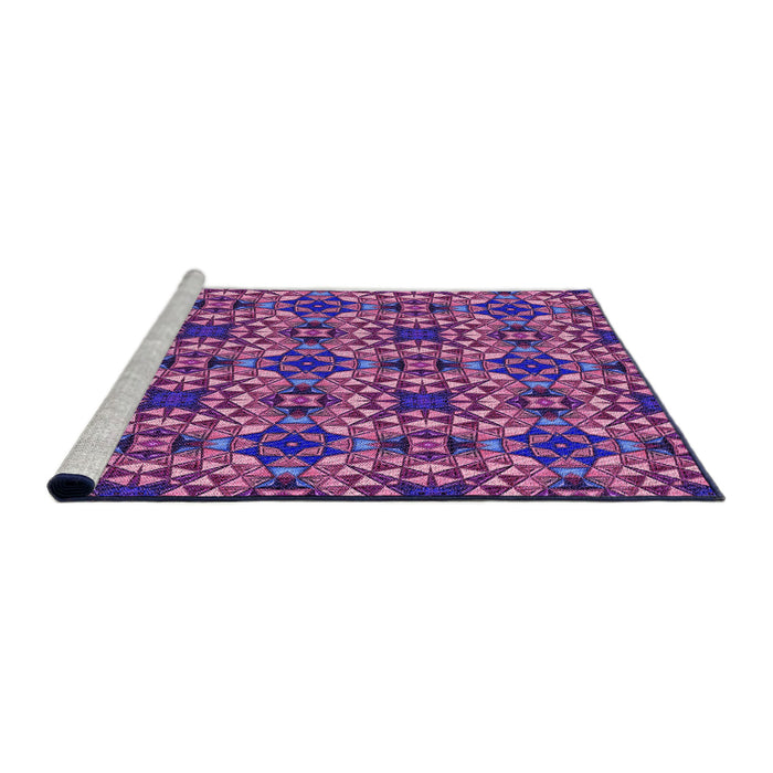 Sideview of Machine Washable Transitional Dark Magenta Purple Rug, wshpat3712pur