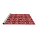 Sideview of Machine Washable Transitional Red Rug, wshpat3712rd