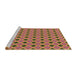 Sideview of Machine Washable Transitional Orange Gold Rug, wshpat3713brn