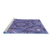 Sideview of Machine Washable Transitional Purple Mimosa Purple Rug, wshpat3714blu