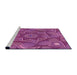 Sideview of Machine Washable Transitional Burnt Pink Rug, wshpat3714pur