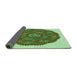 Thickness of Patterned Light Green Rug, pat3716grn