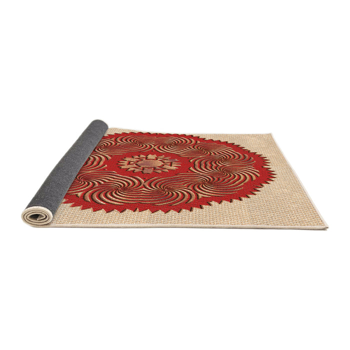 Thickness of Patterned Red Rug, pat3716org