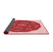 Thickness of Patterned Baby Pink Rug, pat3716rd