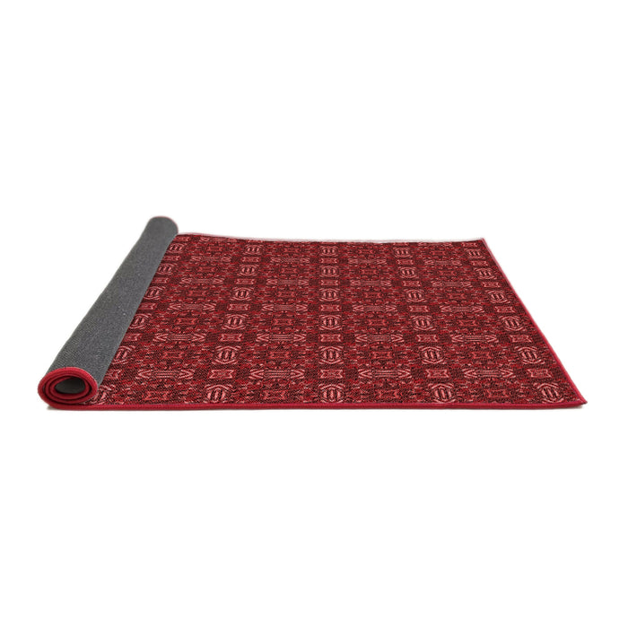 Thickness of Patterned Red Rug, pat3717rd