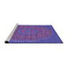 Sideview of Machine Washable Transitional Bright Purple Rug, wshpat3718pur