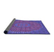 Thickness of Patterned Bright Purple Rug, pat3718pur