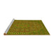 Sideview of Machine Washable Transitional Pistachio Green Rug, wshpat3718yw