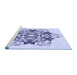 Sideview of Machine Washable Transitional Blue Rug, wshpat3719blu