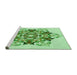 Sideview of Machine Washable Transitional Light Green Rug, wshpat3719grn