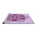 Sideview of Machine Washable Transitional Medium Orchid Purple Rug, wshpat3719pur