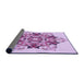 Thickness of Patterned Medium Orchid Purple Rug, pat3719pur