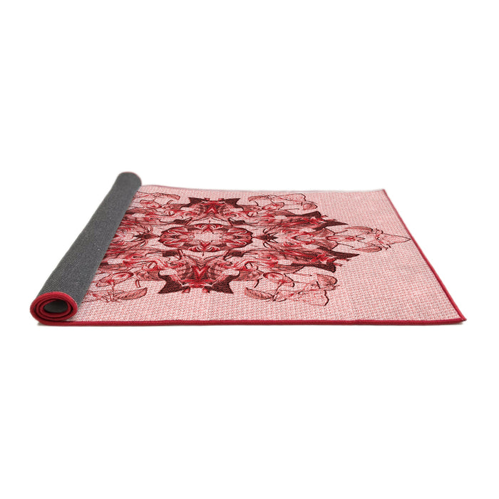 Thickness of Patterned Red Rug, pat3719rd