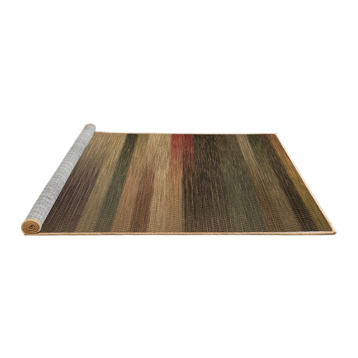 Sideview of Machine Washable Transitional Copper Brown Rug, wshpat372brn