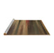 Sideview of Machine Washable Transitional Copper Brown Rug, wshpat372brn