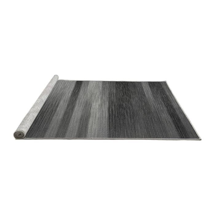 Sideview of Machine Washable Transitional Gray Rug, wshpat372gry