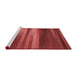 Sideview of Machine Washable Transitional Red Rug, wshpat372rd