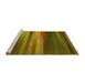 Sideview of Machine Washable Transitional Dark Golden Brown Rug, wshpat372yw