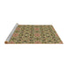 Sideview of Machine Washable Transitional Metallic Gold Rug, wshpat3720brn