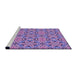 Sideview of Machine Washable Transitional Bright Lilac Purple Rug, wshpat3720pur