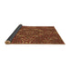 Thickness of Patterned Tomato Red Rug, pat3721brn