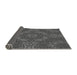 Thickness of Patterned Dark Gray Black Rug, pat3721gry