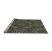 Sideview of Machine Washable Transitional Dull-Sea Green Rug, wshpat3721lblu