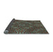Thickness of Patterned Dull-Sea Green Rug, pat3721lblu