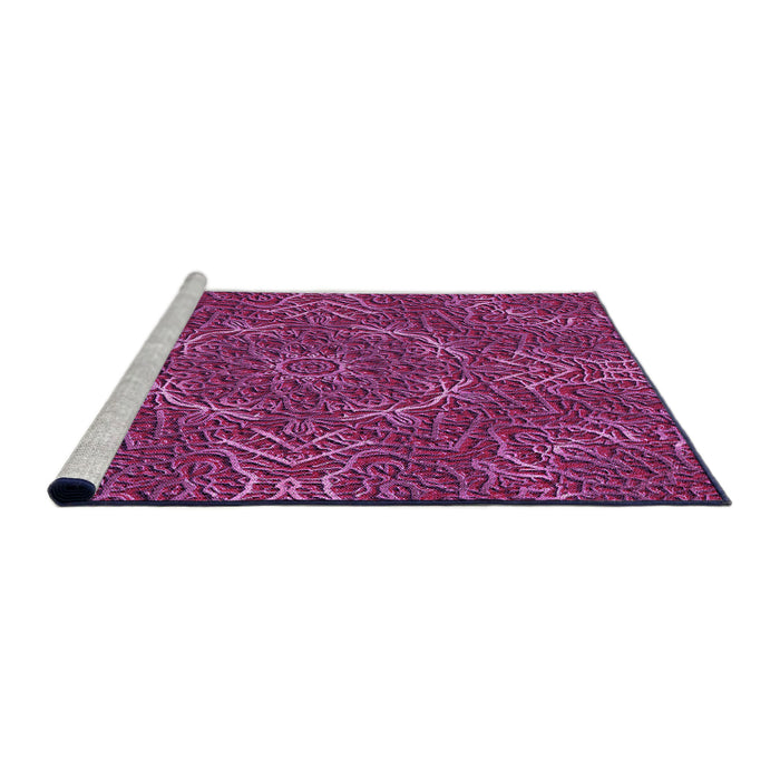 Sideview of Machine Washable Transitional Crimson Purple Rug, wshpat3721pur