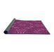 Thickness of Patterned Crimson Purple Rug, pat3721pur