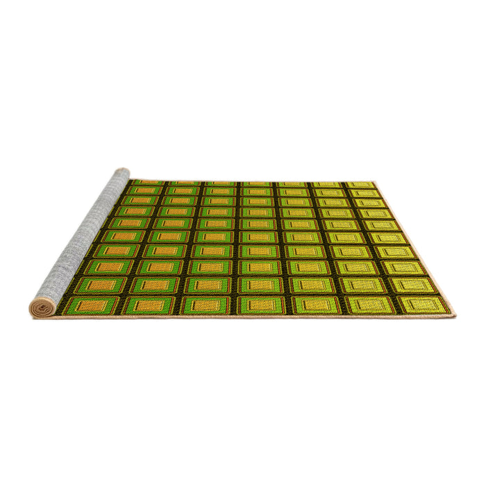 Sideview of Machine Washable Transitional Pistachio Green Rug, wshpat3722yw