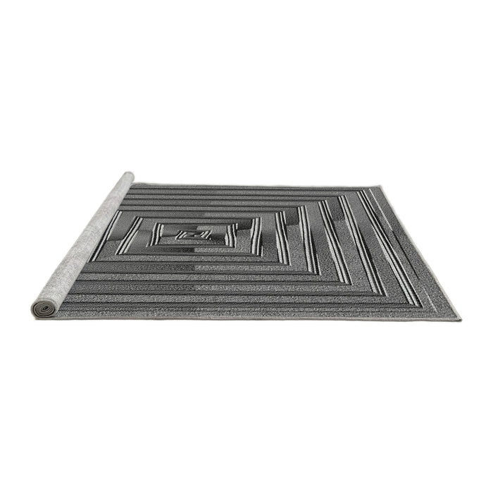Sideview of Machine Washable Transitional Black Rug, wshpat3724gry