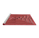 Sideview of Machine Washable Transitional Red Rug, wshpat3724rd