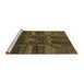 Sideview of Machine Washable Transitional Bakers Brown Rug, wshpat3725brn