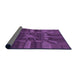 Thickness of Patterned Dark Orchid Purple Rug, pat3725pur