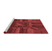 Sideview of Machine Washable Transitional Tomato Red Rug, wshpat3725rd