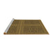 Sideview of Machine Washable Transitional Caramel Brown Rug, wshpat3726brn