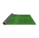 Thickness of Patterned Deep Emerald Green Rug, pat3726grn