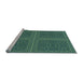 Sideview of Machine Washable Transitional Mint Green Rug, wshpat3726lblu