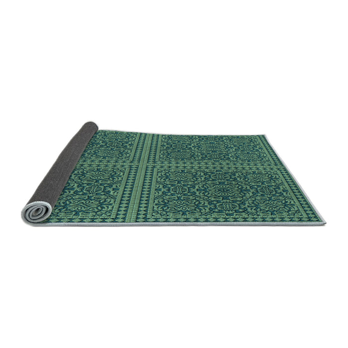 Thickness of Patterned Mint Green Rug, pat3726lblu