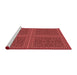 Sideview of Machine Washable Transitional Red Rug, wshpat3726rd