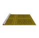 Sideview of Machine Washable Transitional Orange Gold Rug, wshpat3726yw