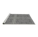 Sideview of Machine Washable Transitional Carbon Gray Rug, wshpat3727gry