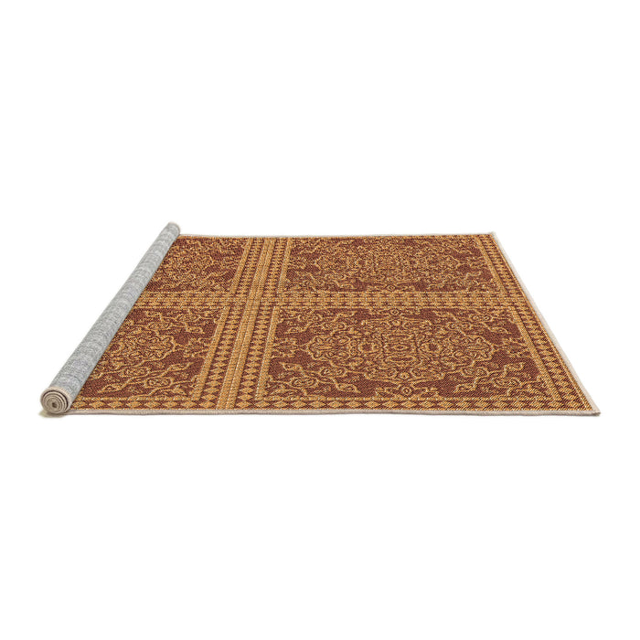 Sideview of Machine Washable Transitional Orange Rug, wshpat3727org