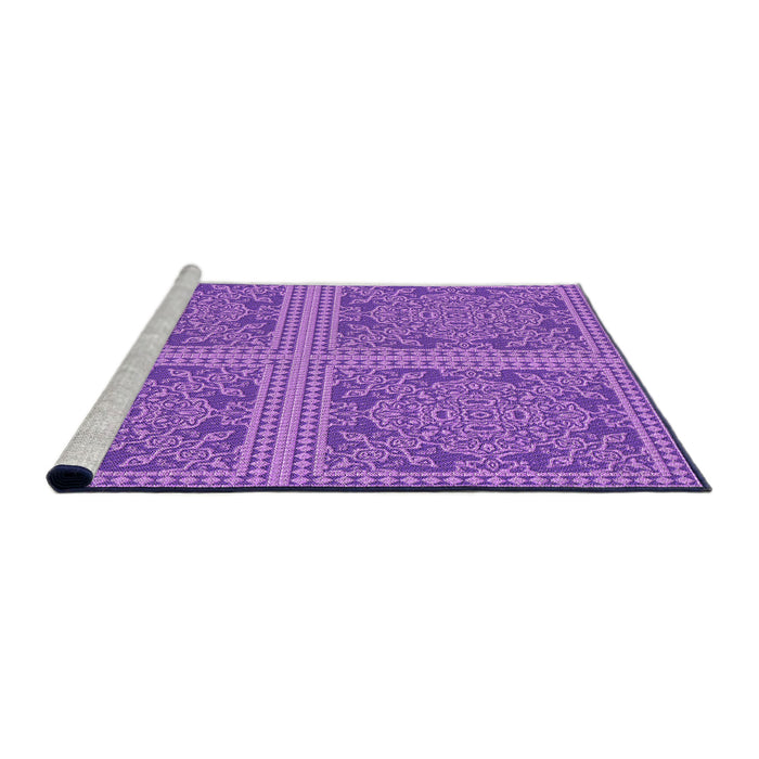 Sideview of Machine Washable Transitional Purple Rug, wshpat3727pur
