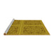 Sideview of Machine Washable Transitional Dark Bisque Brown Rug, wshpat3727yw